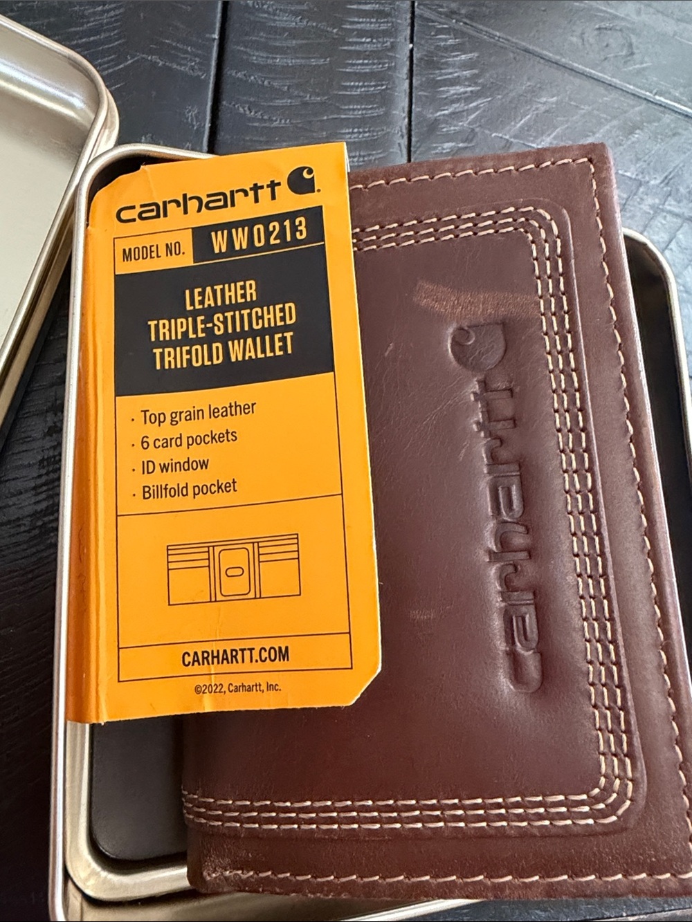 Carhartt - Leather Triple-Stitched Trifold Wallet - Brand NEW
